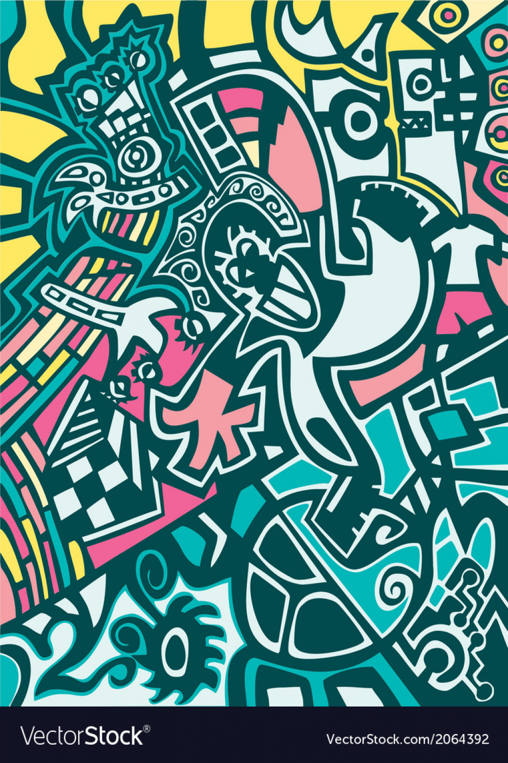 Abstract background in graffiti style Royalty Free Vector