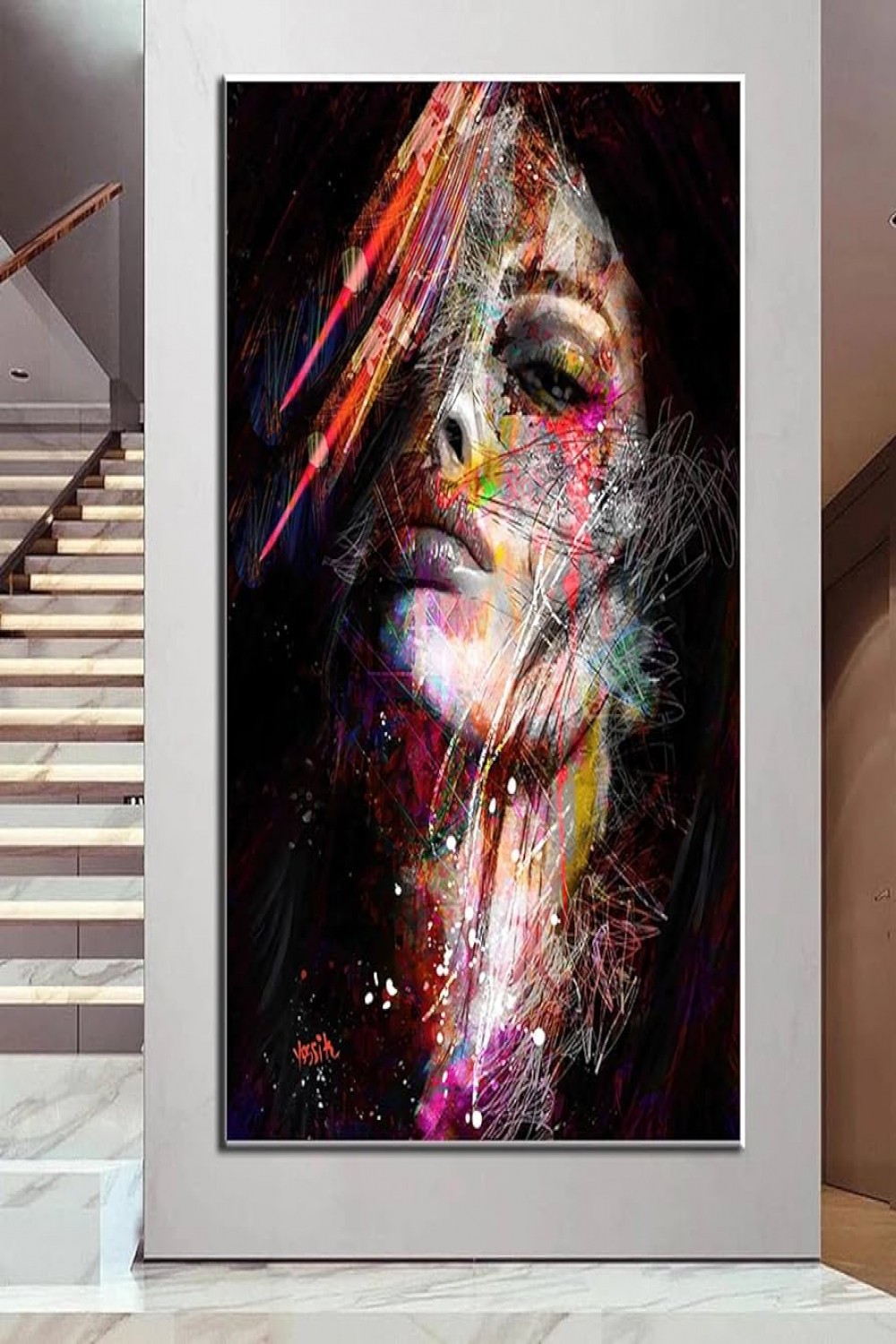 Abstract Graffiti Women Wall Art Posters and Prints Lady Figure