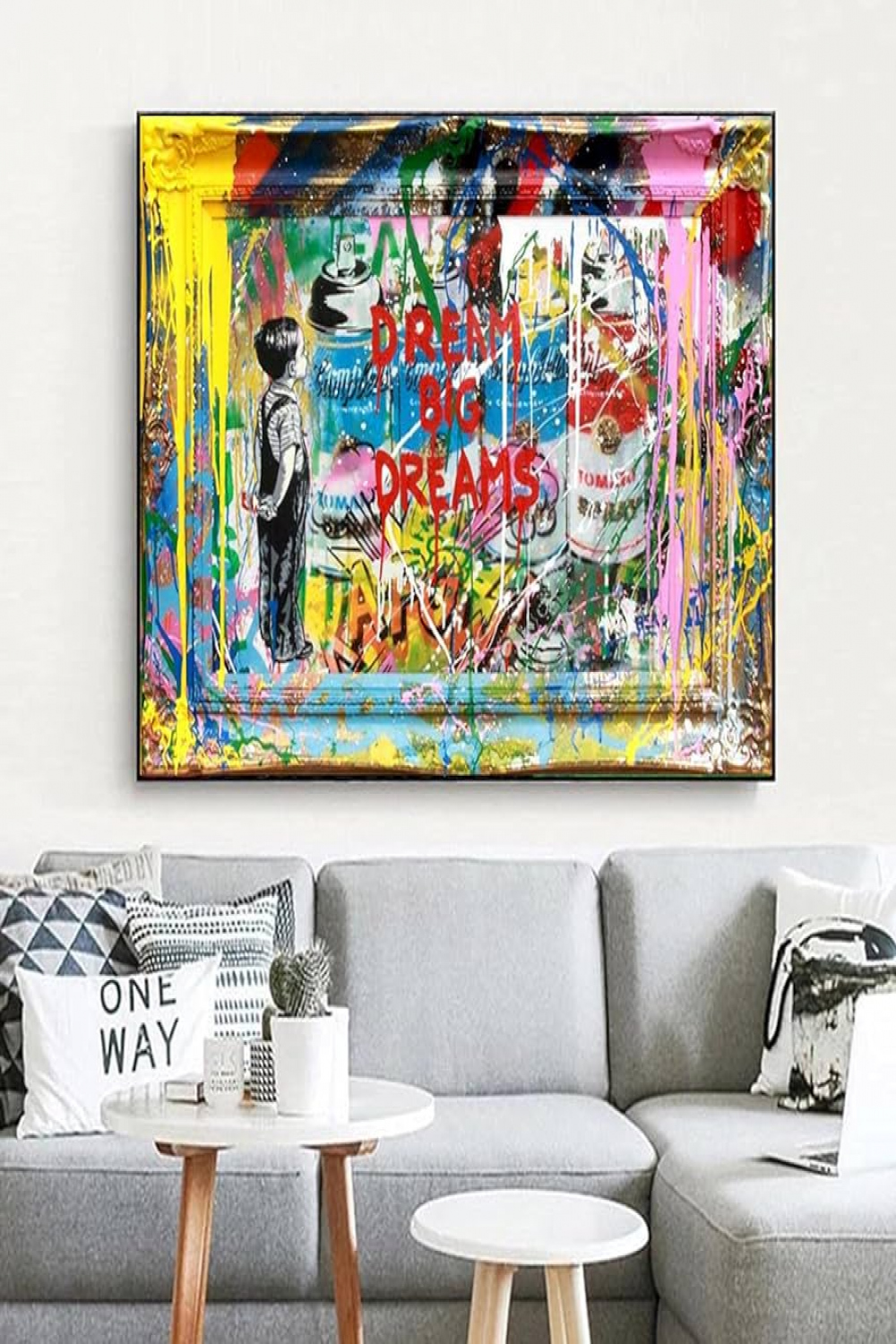 Abstract Life Quotes "Life is Beautiful" Graffiti Art Posters and Prints  Canvas Painting Street Wall Art Picture Decor  x  cm ( x  inches)