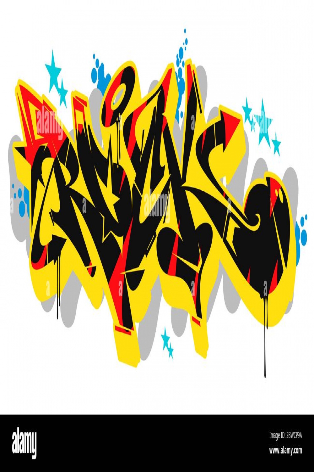 Abstract Rock Graffiti Style Font Lettering Vector Illustration