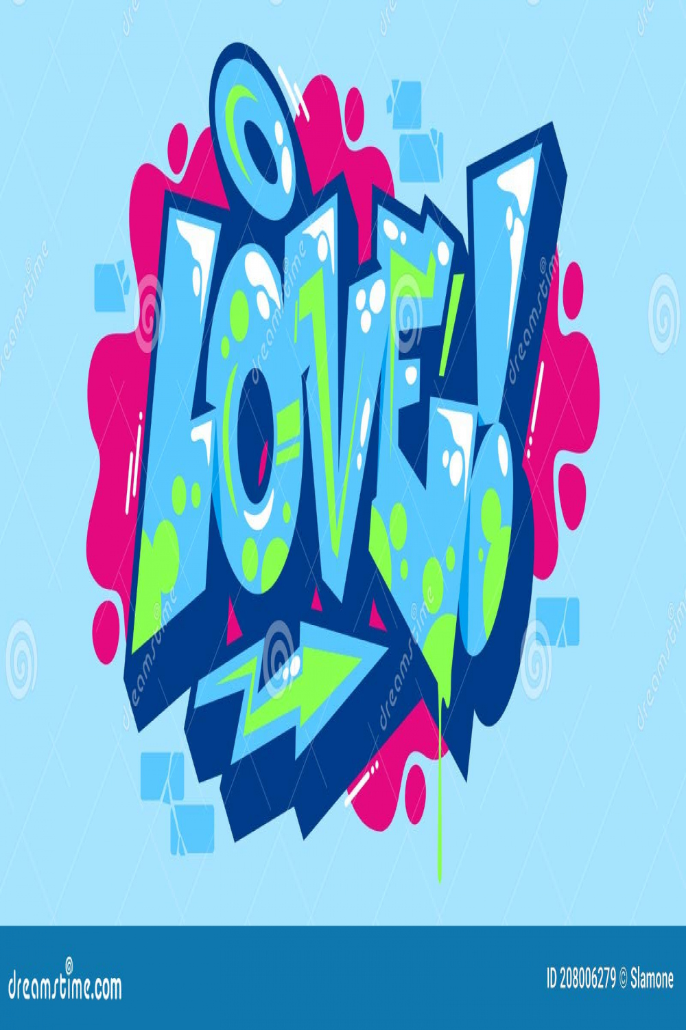 Abstract Word Love Graffiti Style Fuente Letras