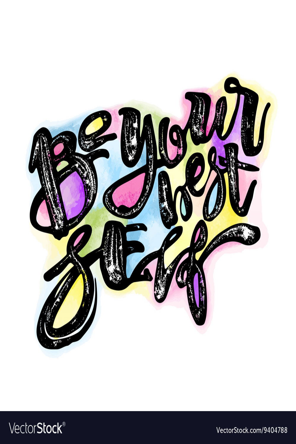 Be yourself graffiti hand lettering Royalty Free Vector