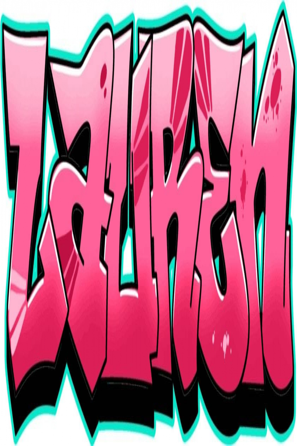 Benutzerdefinierte Graffiti Name JPEG Art Pink Digital Art - Etsy