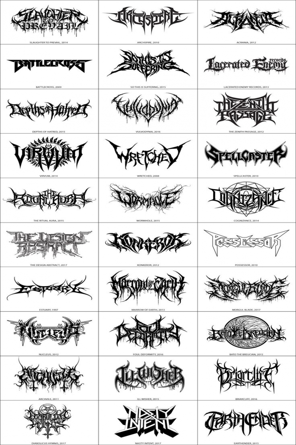 Best Metal typography ideas