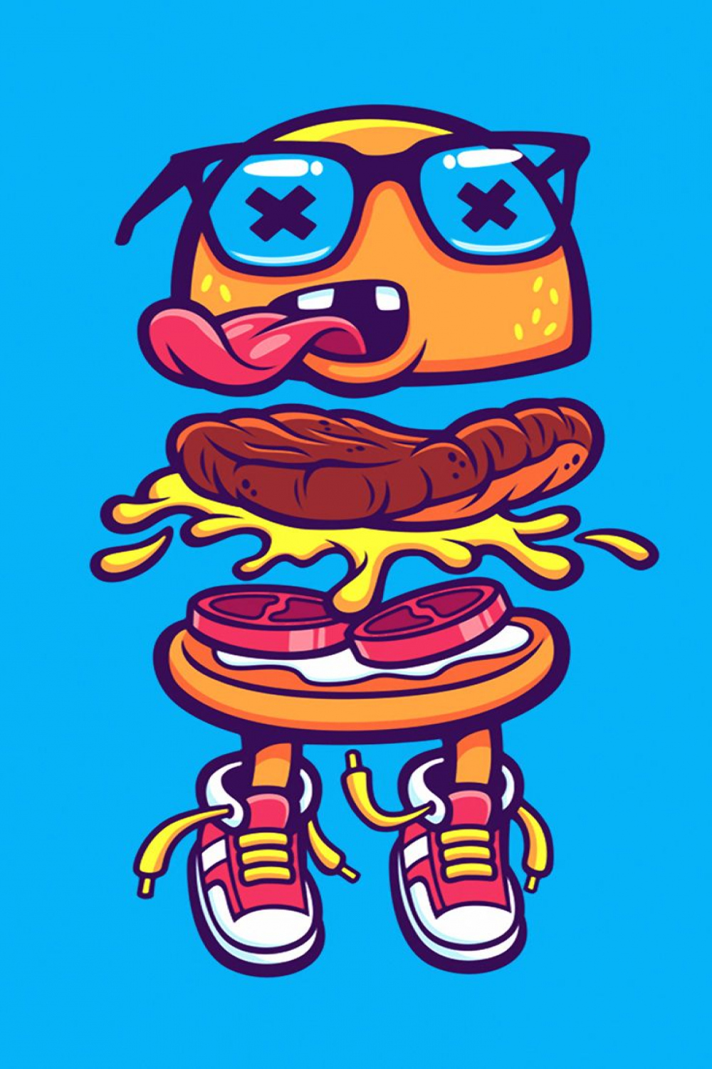 Burger Bits  Doodle art drawing, Drawing cartoon characters