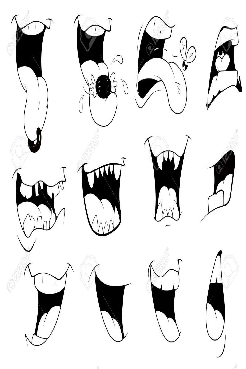 Cartoon Mouth Vectors Royalty Free SVG, Cliparts, Vectors, and