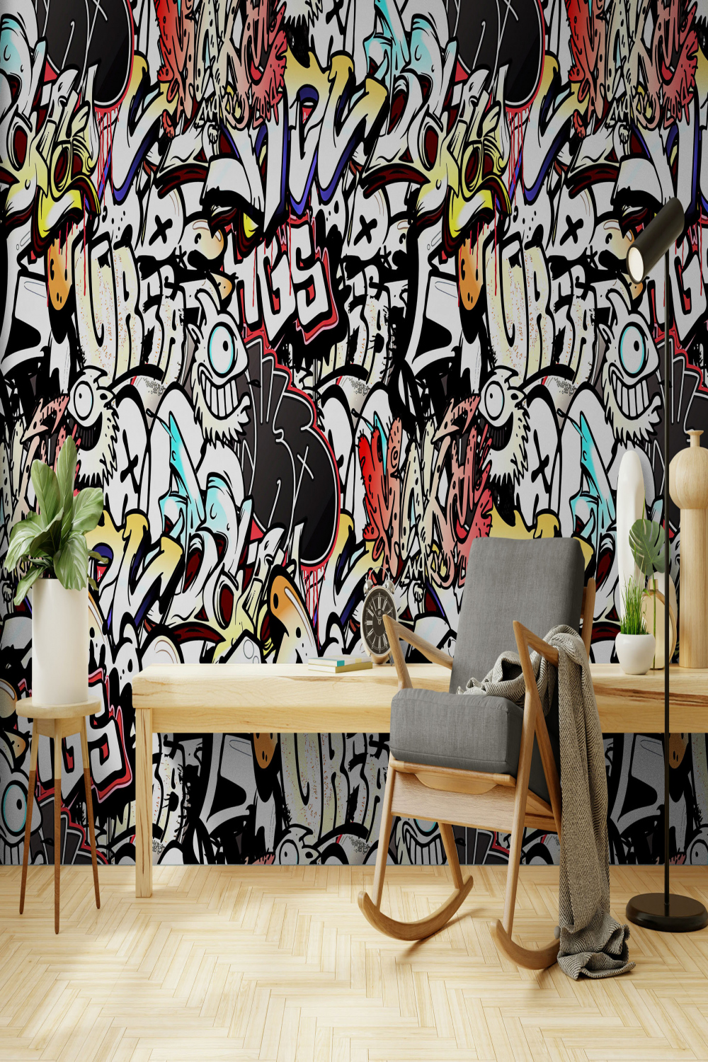 Colorful Graffiti Wall Art Mural Street Art Urban Theme - Etsy