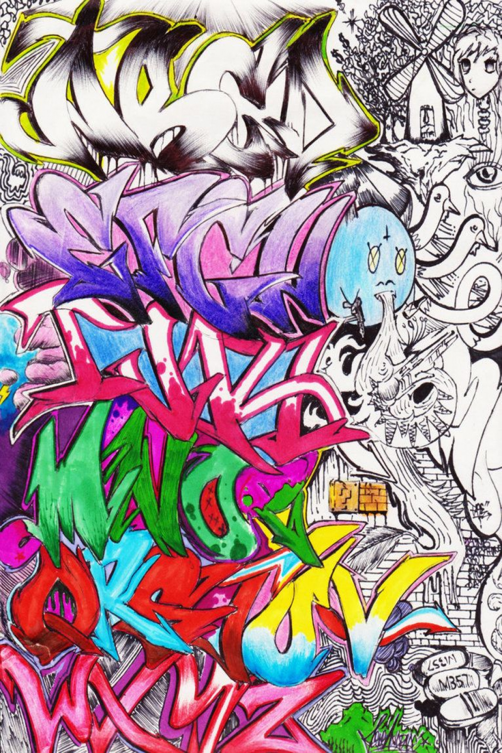 colour graffiti letters  Graffiti, Graffiti art letters, Graffiti