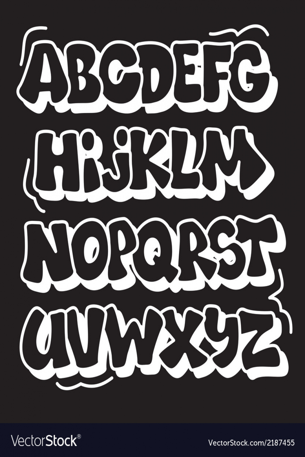 Comics graffiti style font type alphabet Vector Image