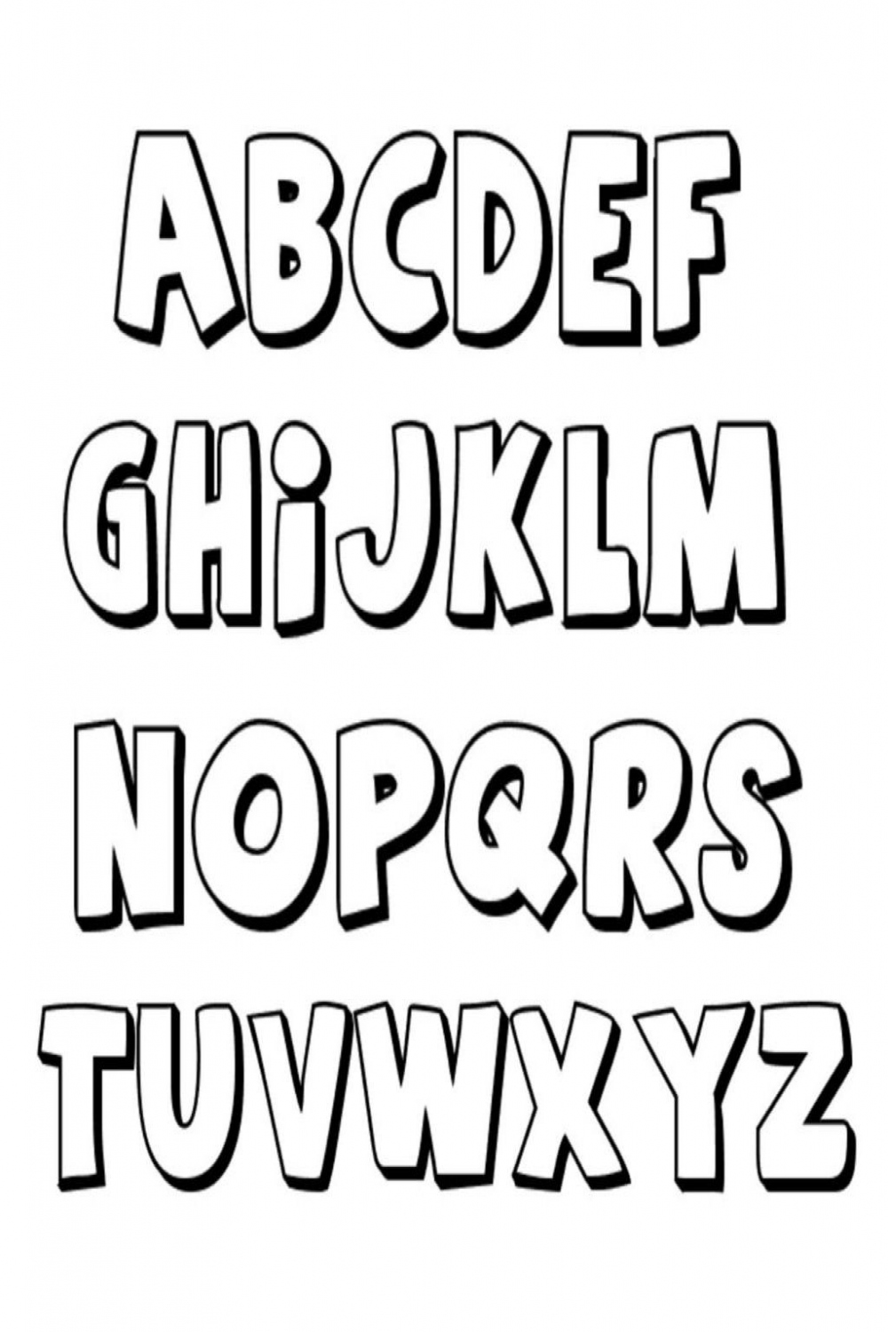 D+Graffiti+Alphabet+Fonts  Bubble letter fonts, Lettering