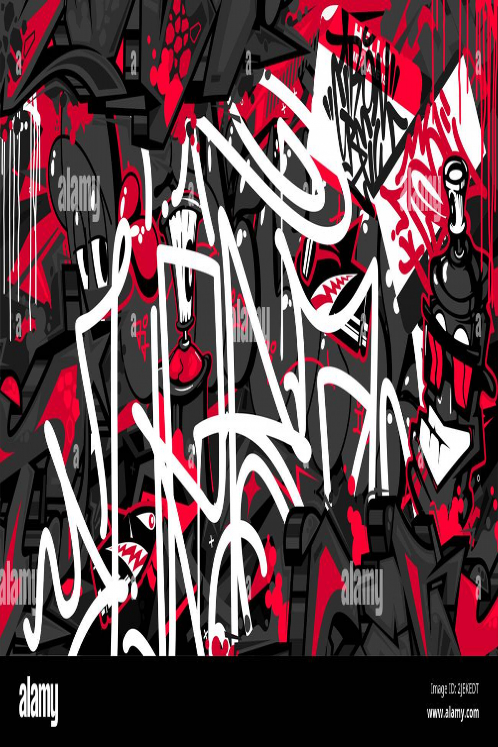 Dark Abstract Flat Urban Street Art Graffiti Style Vector