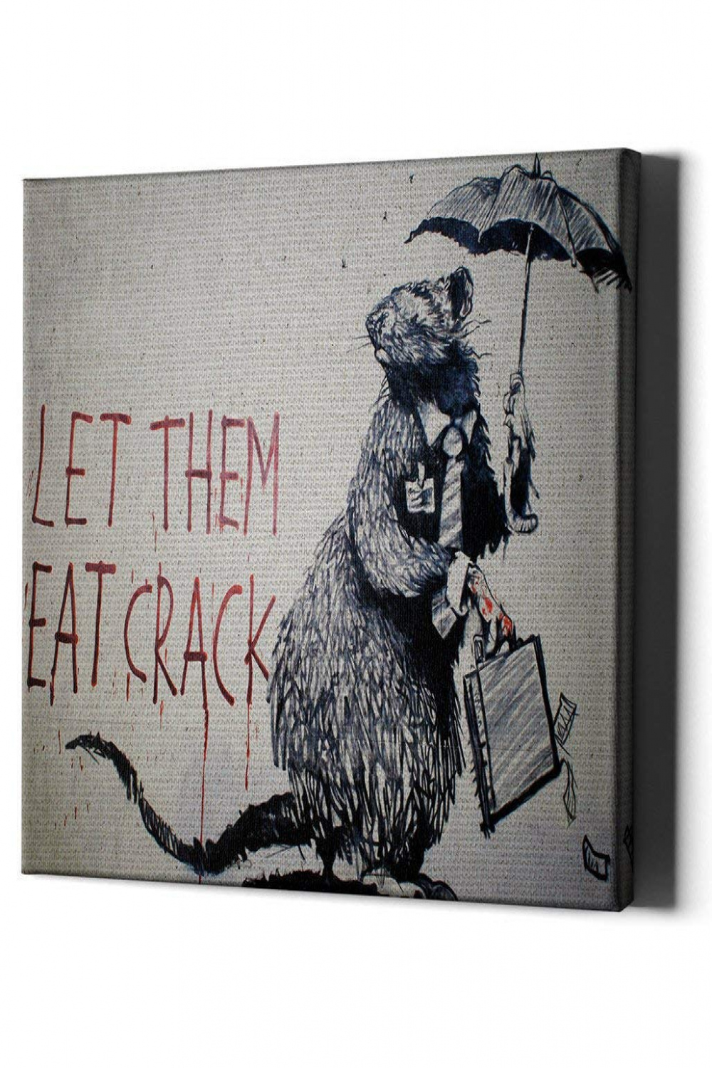 Decords Banksy Rat on Canvas Wall Art Graffiti Print - Street Gangsta  Framed Painting Prints Bed - ASee more Decords Banksy Rat on Canvas Wall  Art