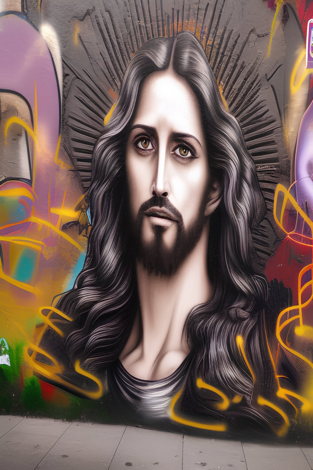 Digital Print Jesus Christ Graffiti - Etsy