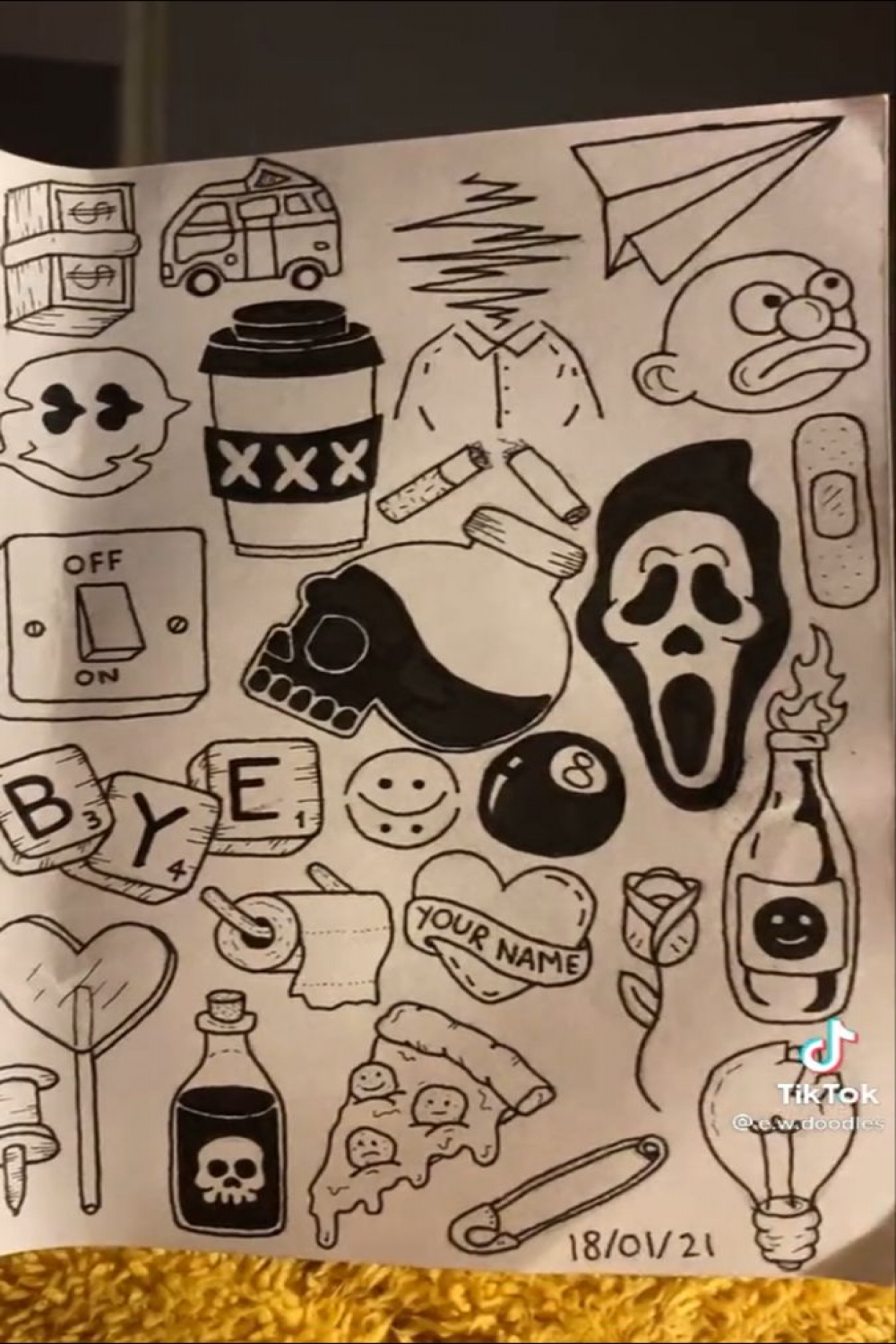 doodle idea  Notebook drawing, Doodle art designs, Easy doodles