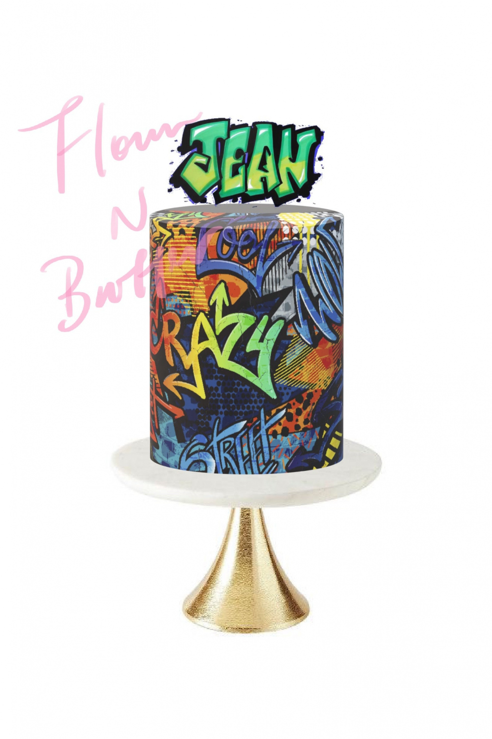 Edible Icing Cake Wrap Graffiti Cake Wrap - Etsy