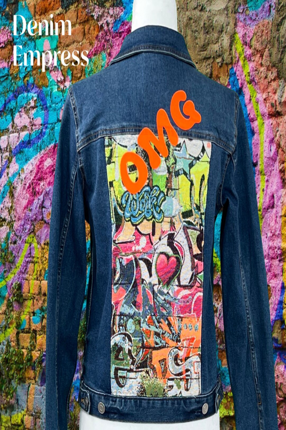 Embellished Denim Jacket / Graffiti Jean Jacket / Custom-made - Etsy