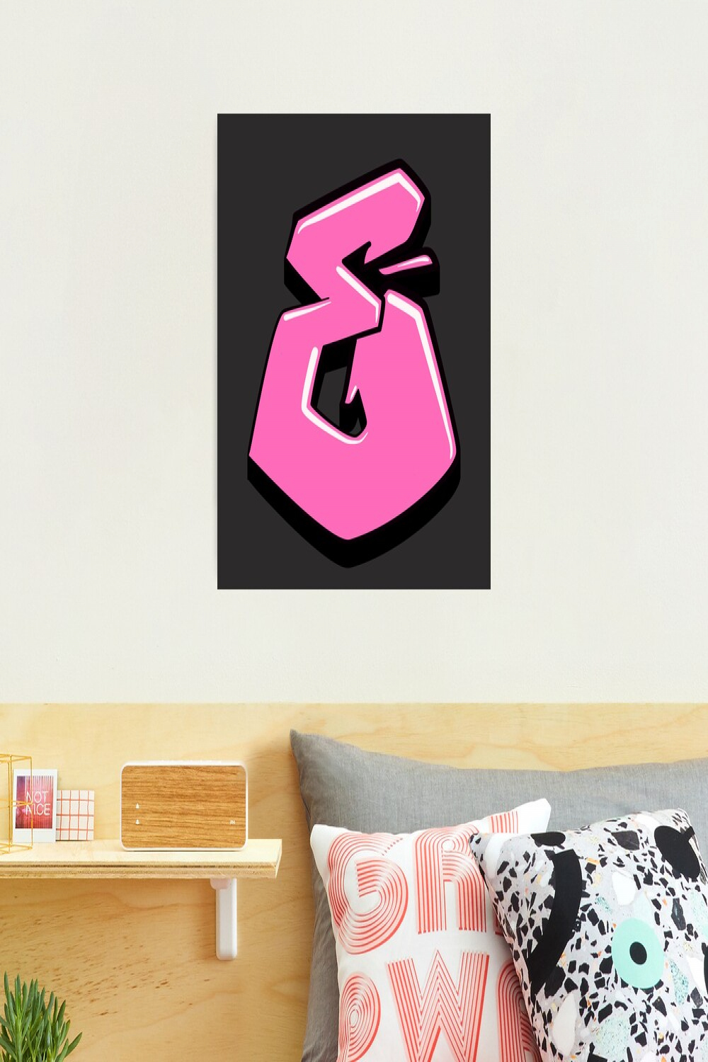 Fotodruck for Sale mit "Graffiti-Buchstabe E (Rosa)" von