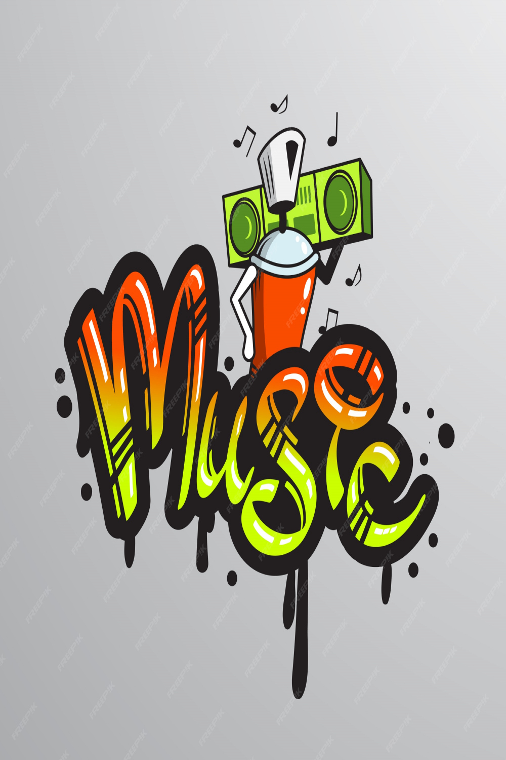 Free Vector  Graffiti word character print