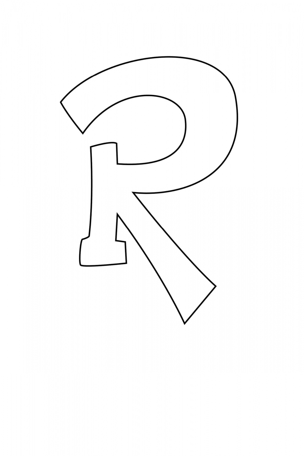 Graffiti Bubble Letter R Printable - Freebie Finding Mom