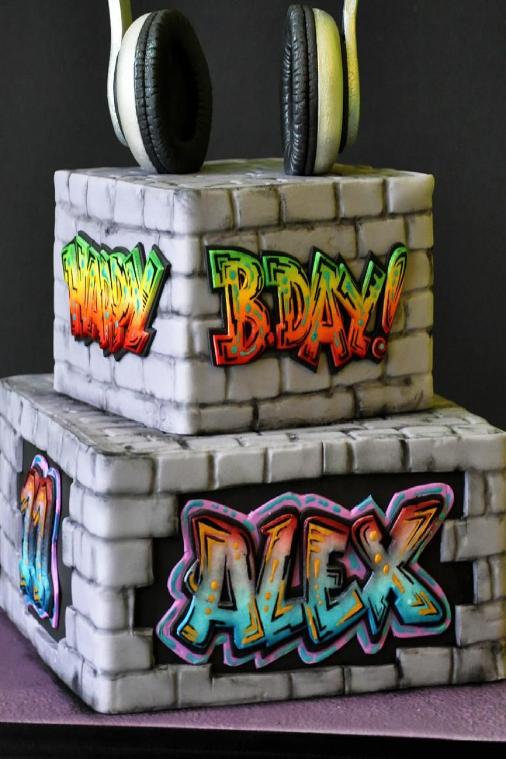 Graffiti cake in   Hip hop birthday cake, Hip hop birthday