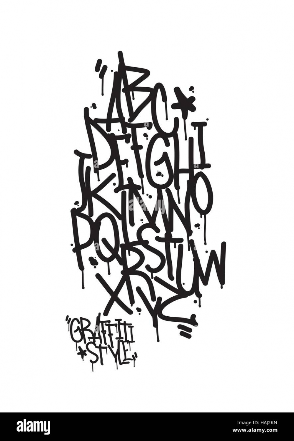 Graffiti calligraphy, street art font Stock Vector Image & Art - Alamy