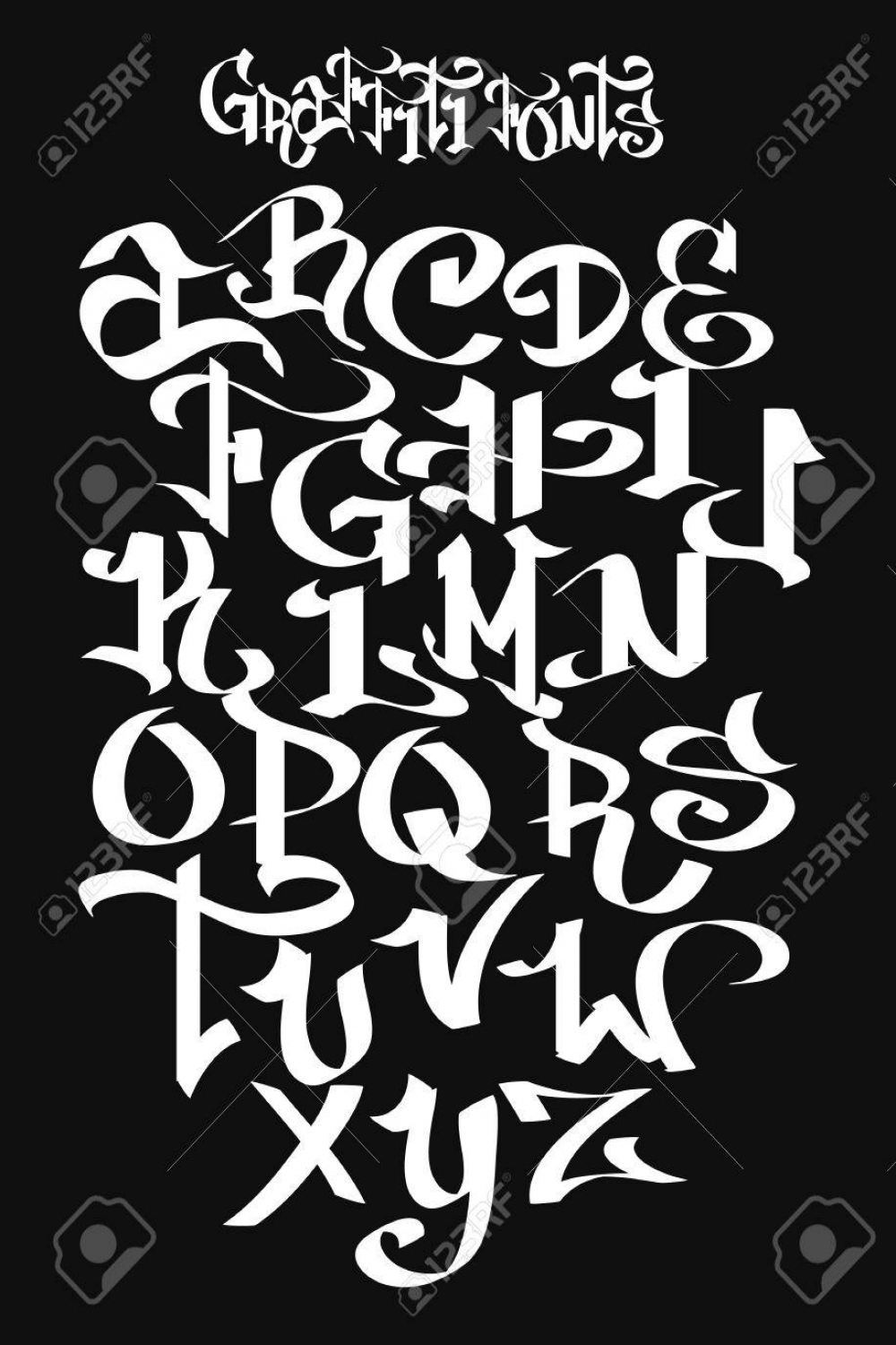 Graffiti Font Alphabet