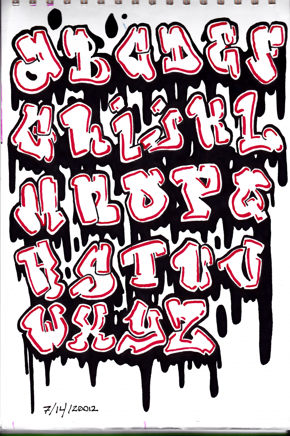 Graffiti Font  Graffiti lettering, Graffiti lettering fonts