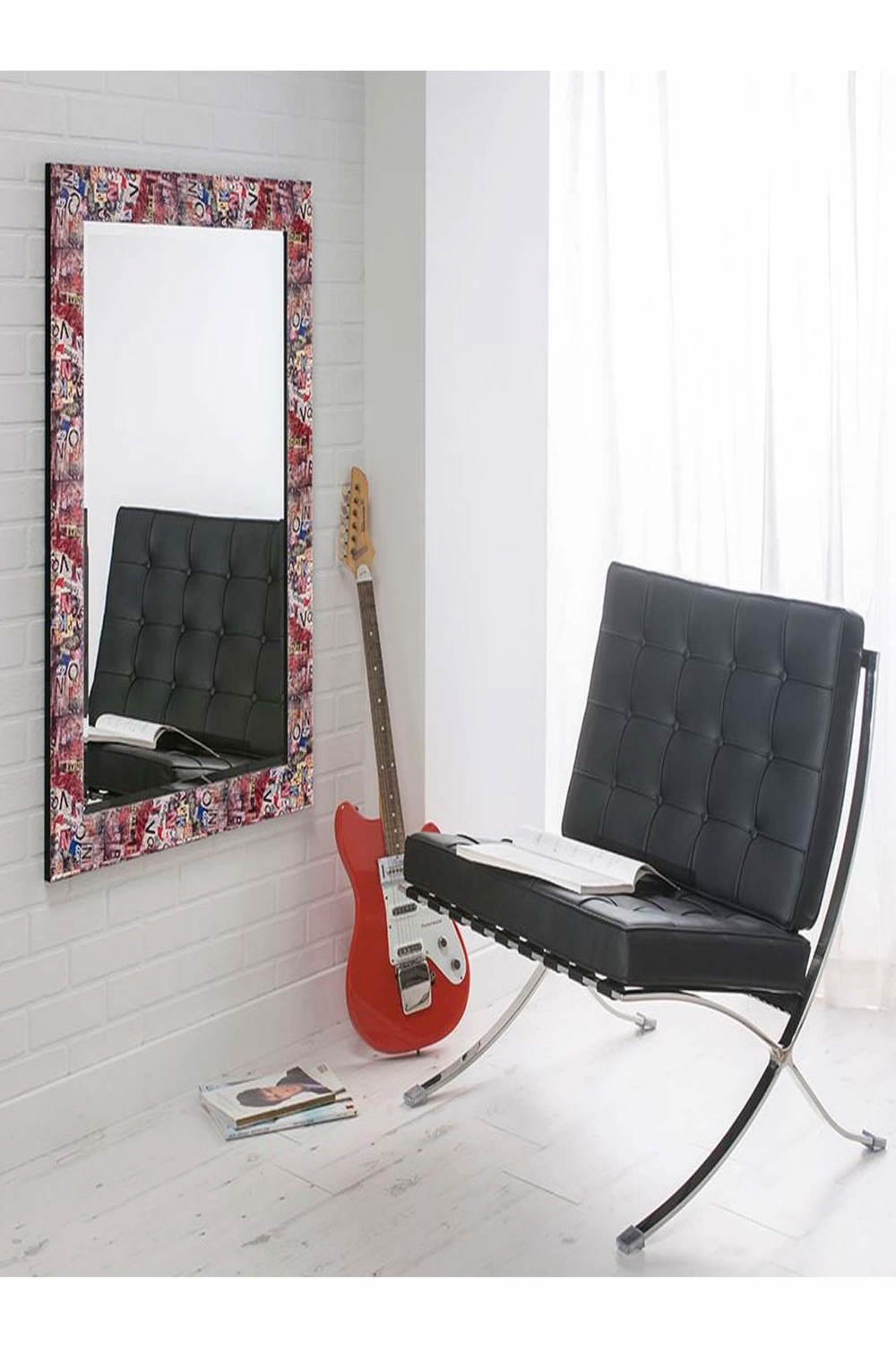 Graffiti Framed Rectangular Wall Mirror