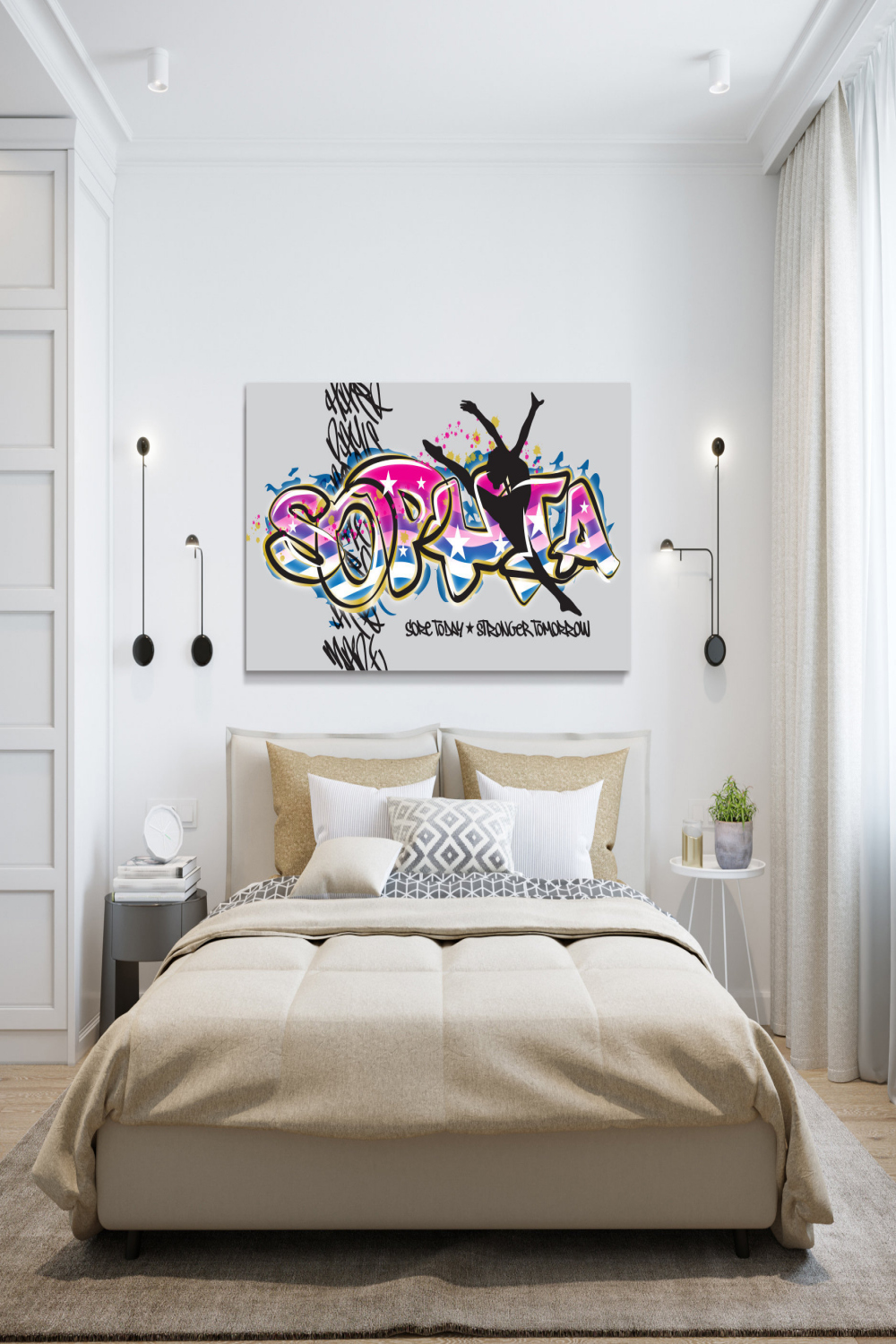 Graffiti Gymastics Art Graffiti Name Art Custom Girls Dance - Etsy