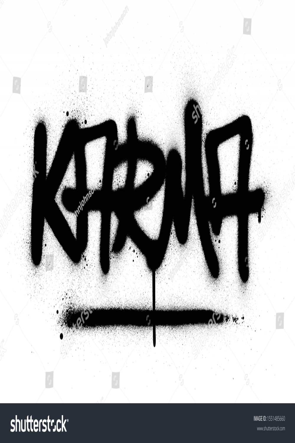 Graffiti Karma Word Sprayed Black Over: Stock-Vektorgrafik