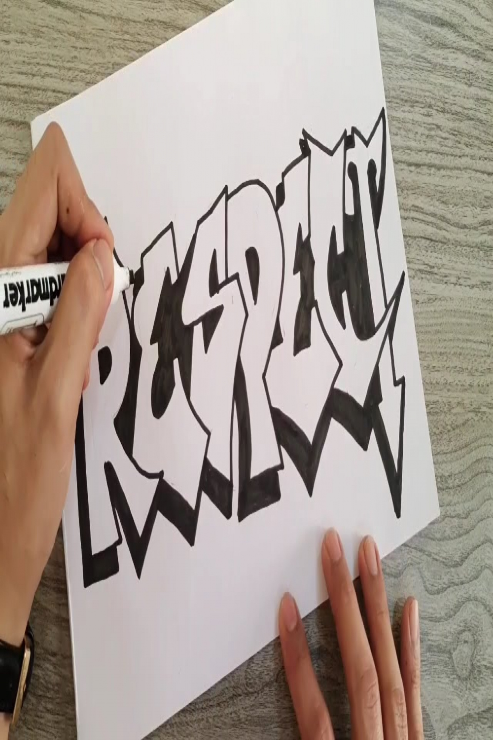 Graffiti Lettering   Easy Step By Step Lettering Tutorial  Arts &  Crafts  D Lettering