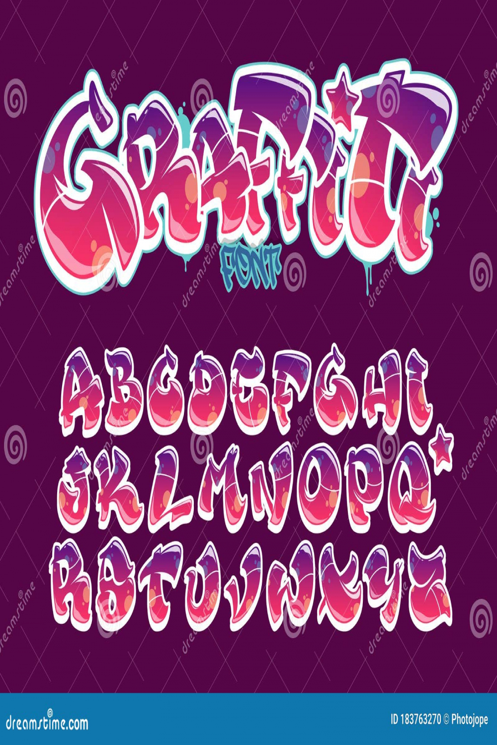 Graffiti Letters Stock Illustrations – , Graffiti Letters