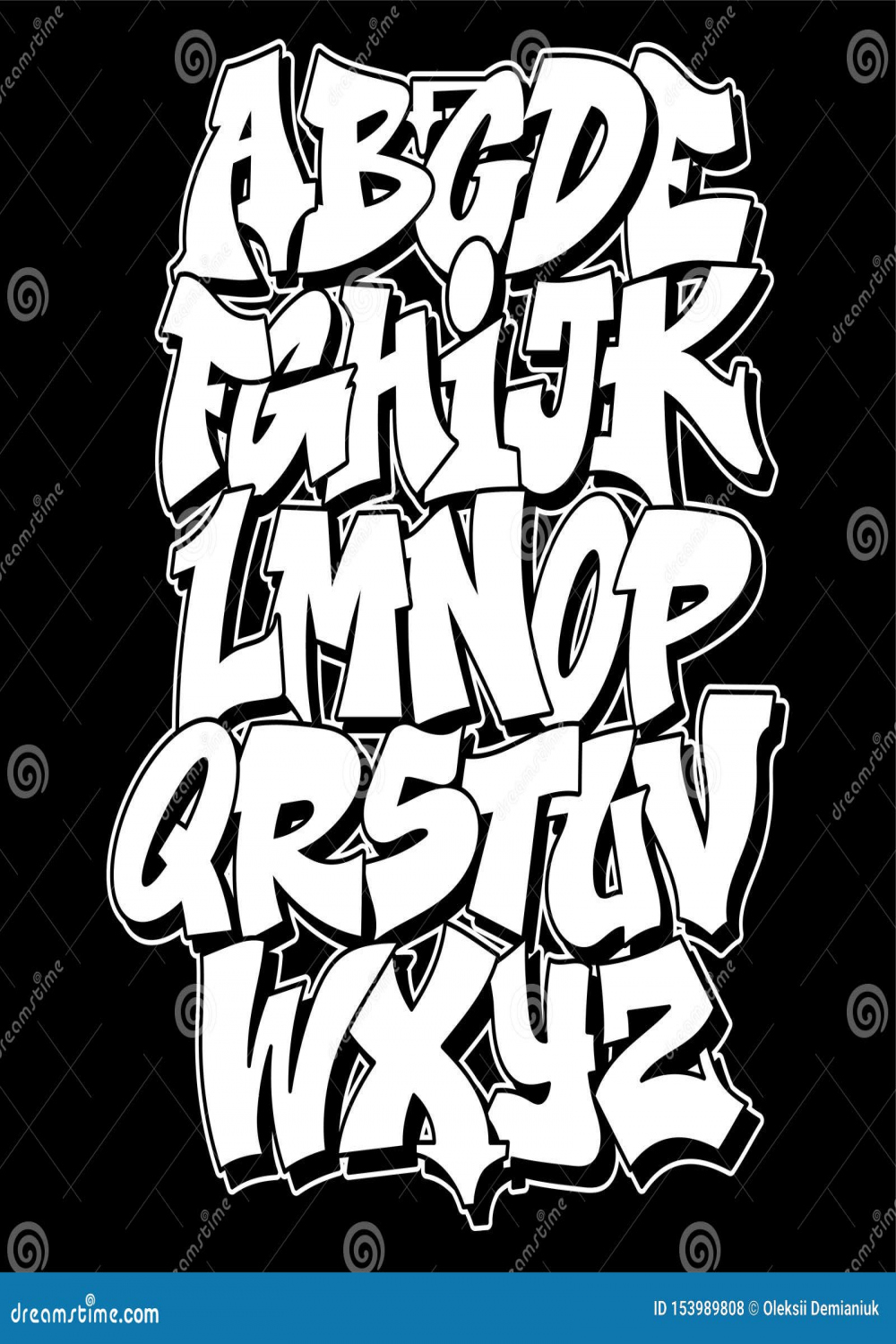 Graffiti Letters Stock Illustrations – , Graffiti Letters