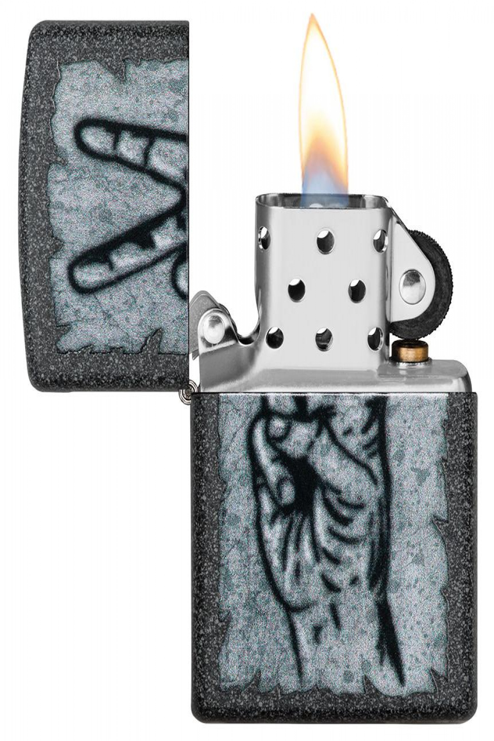 Graffiti Peace Design Iron Stone Windproof Lighter  Zippo USA