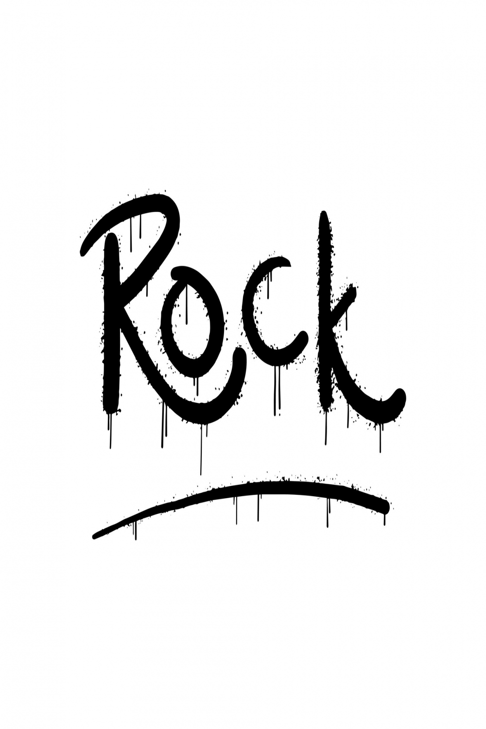 graffiti rock text. Vector illustration