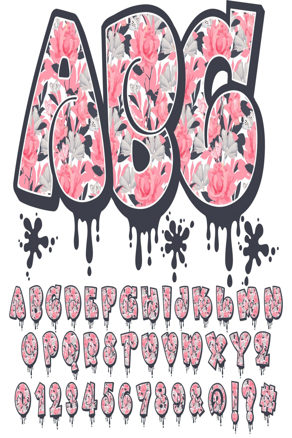 Graffiti Spring Floral Alphabet PNG Alpha Pack Doodle - Etsy Denmark