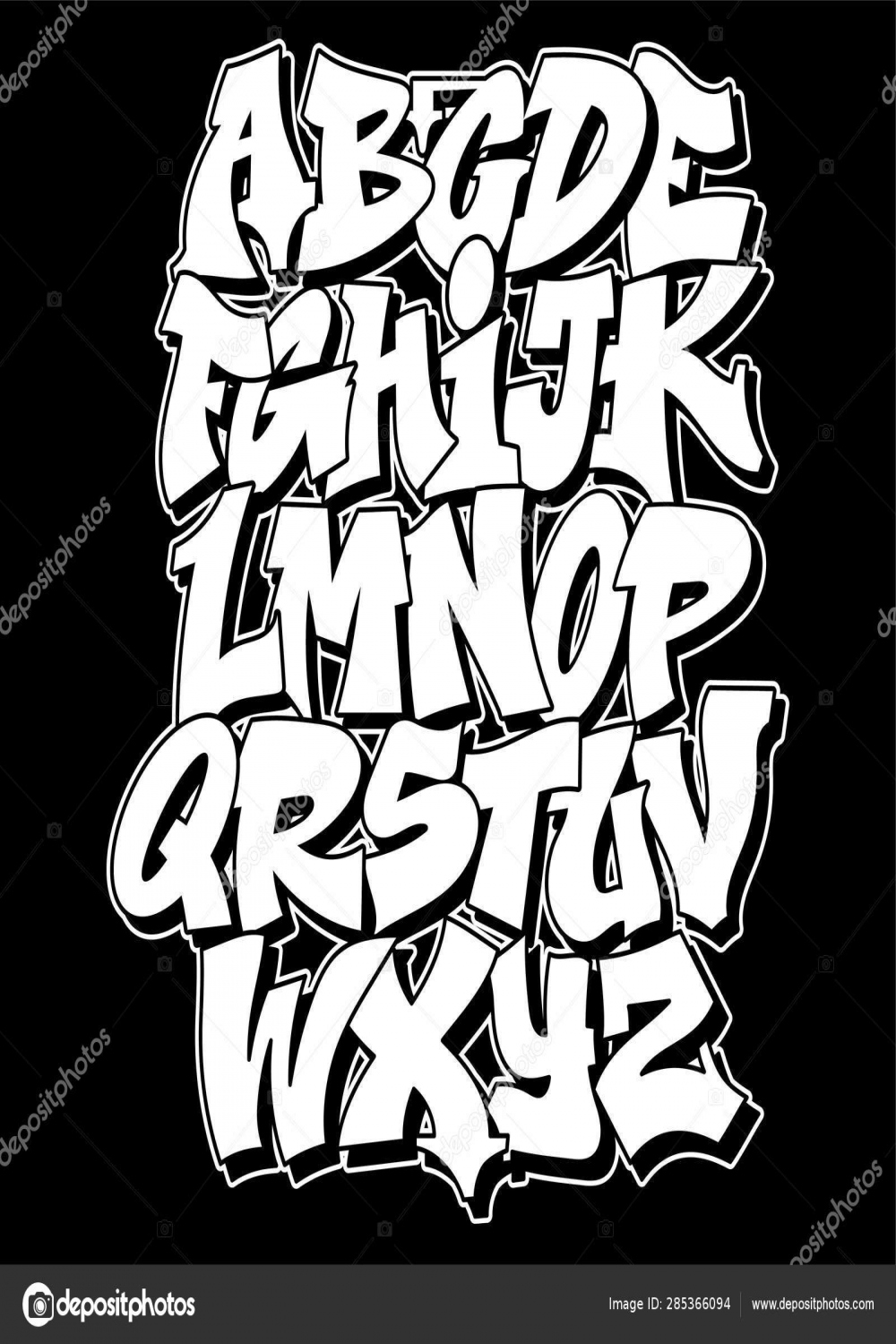 Graffiti-Stil Schriftzug Text-Design Stock-Vektorgrafik von