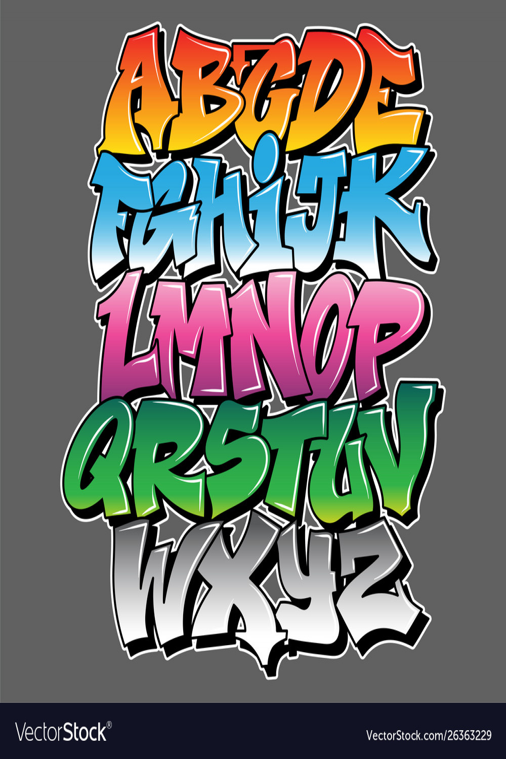 Graffiti style lettering text design Royalty Free Vector