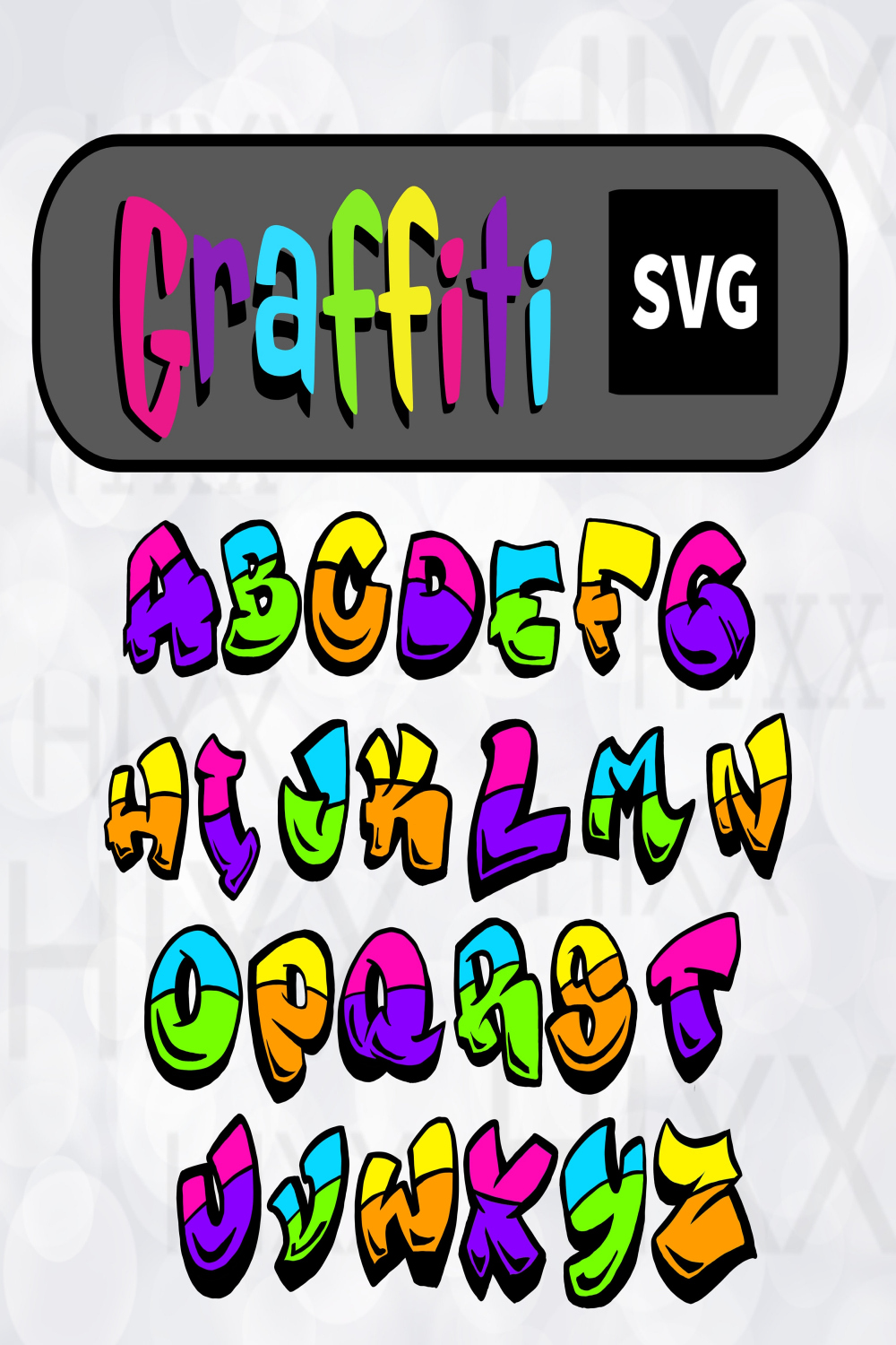 Graffiti SVG, Graffiti Letters, Graffiti Cijfers, Graffiti