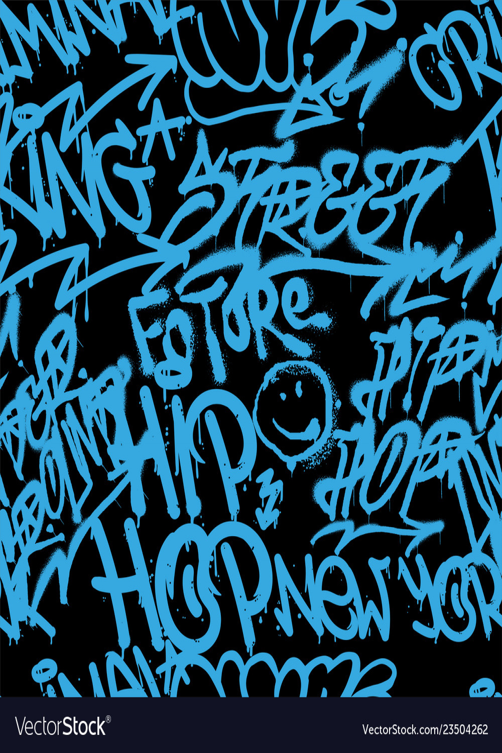 Graffiti vandal pattern Royalty Free Vector Image