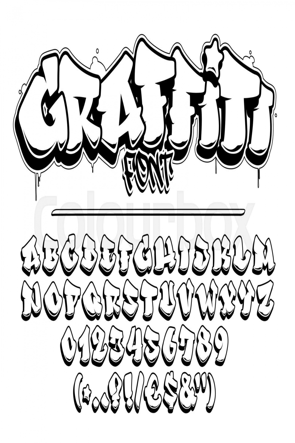 Graffiti vector font