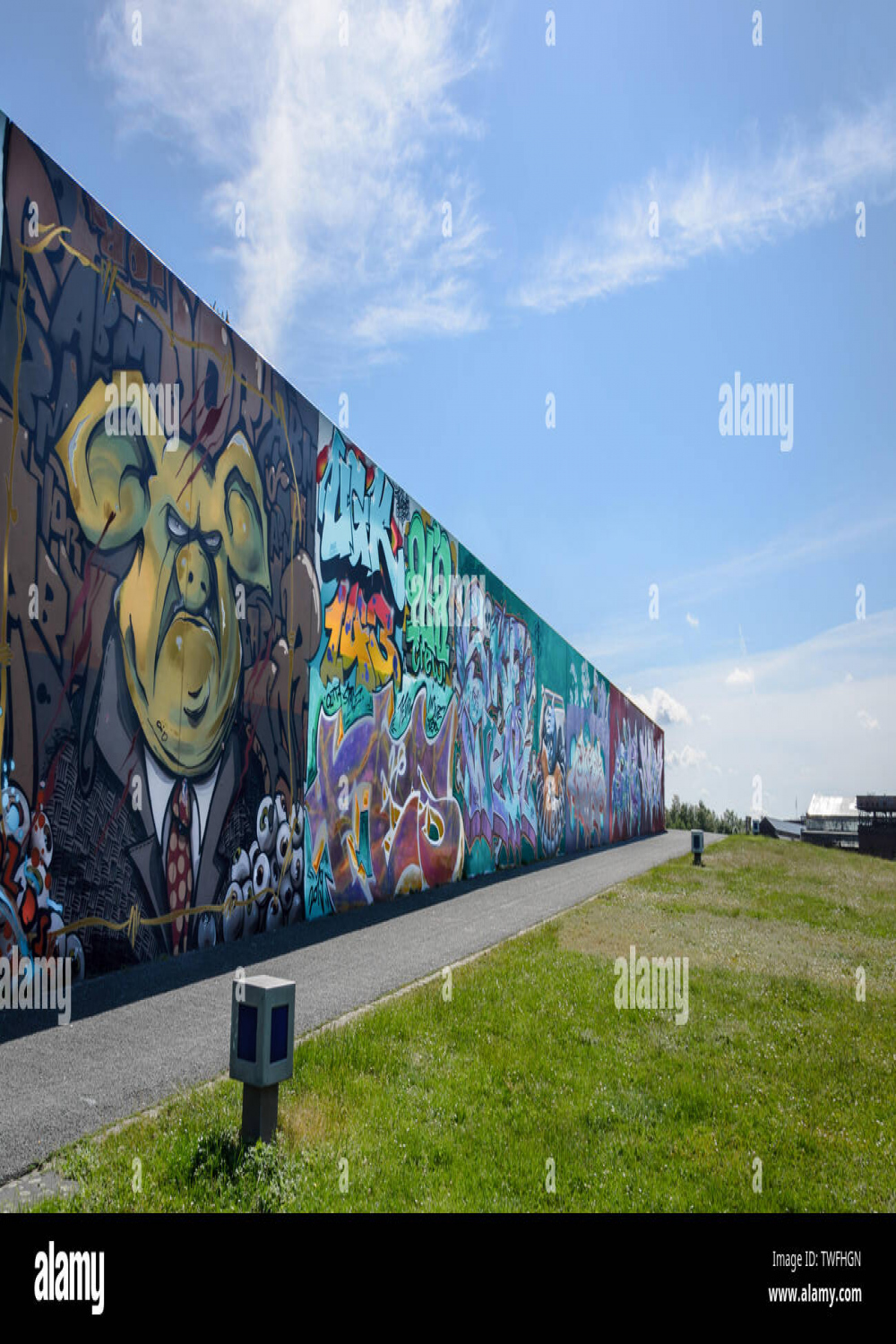 graffiti wall in beautiful landscape Stock Photo - Alamy