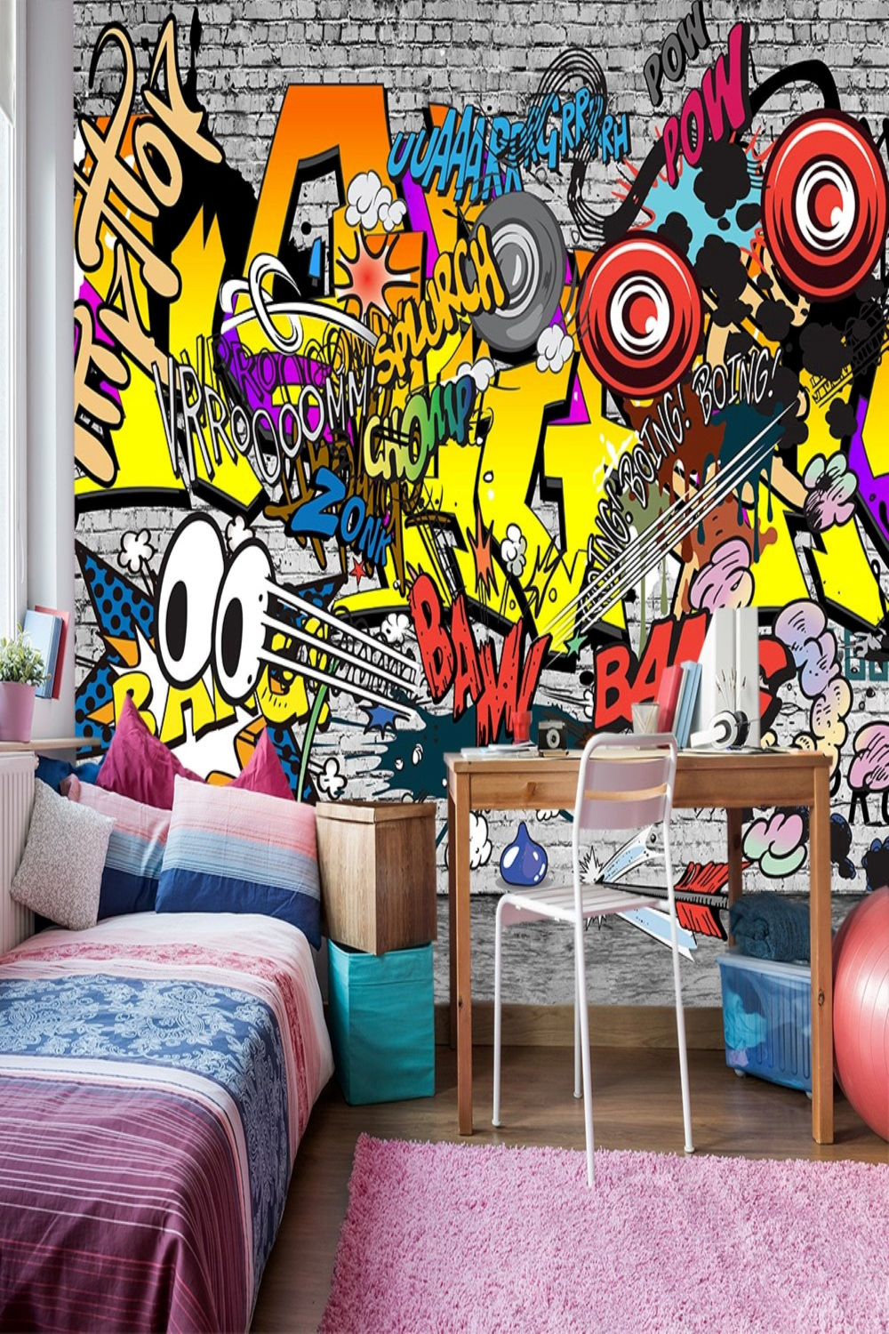 Graffiti Wallpaper Graffiti Wall Mural - Etsy