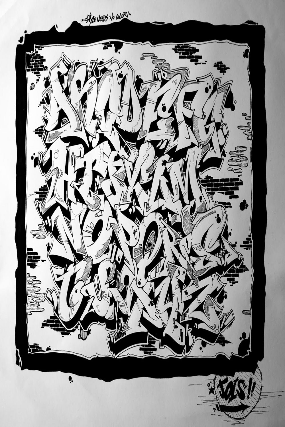 Graffiti wildstyle, Graffiti alphabet wildstyle, Graffiti lettering