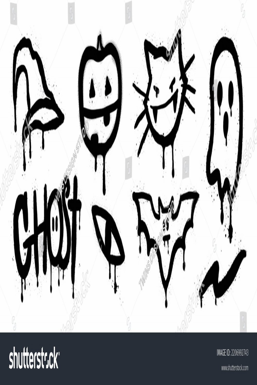 , Halloween Graffiti Images, Stock Photos, D objects