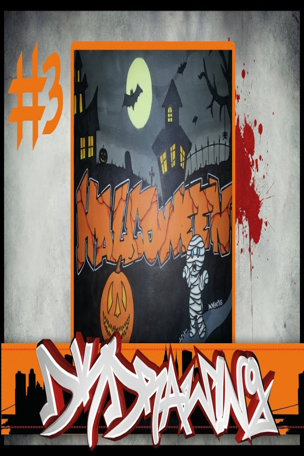 Halloween Graffiti Special # - Drawing Halloween Graffiti Letters & Creepy  Mummy