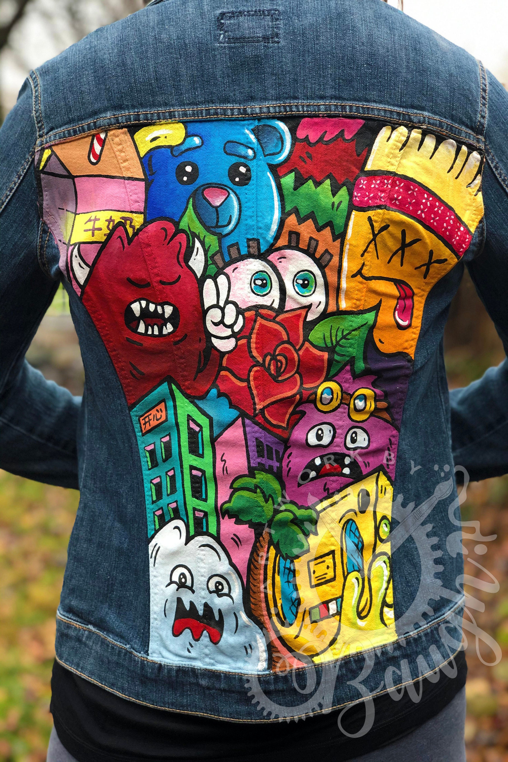 Hand Painted Custom Womens Jean Jacket Graffiti Art Street - Etsy