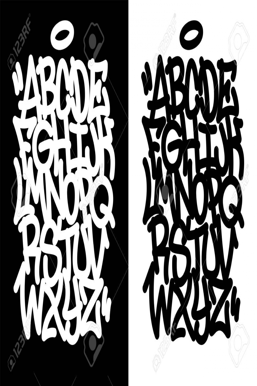 Handwritten Graffiti Font Alphabet