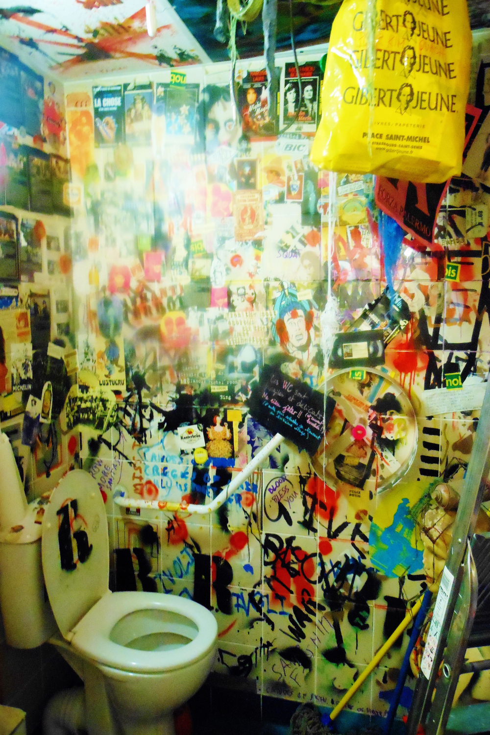 have a graffiti bathroom or wallpaper different papers and album