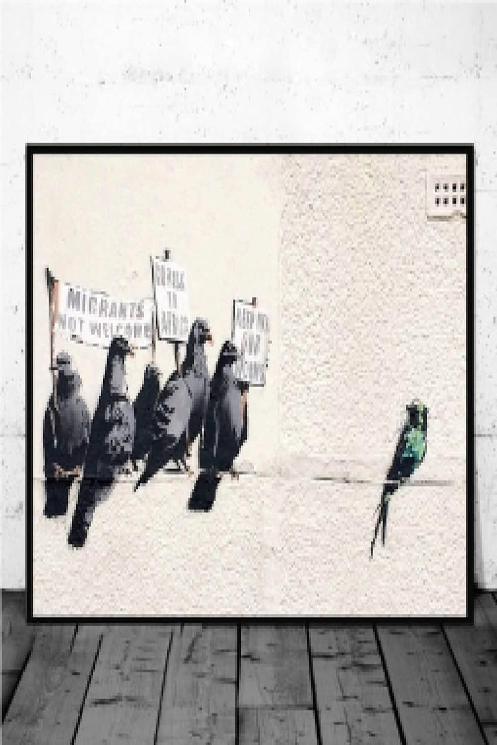 HD Print Picture Banksy Pigeons Wall Art Poster Street Graffiti Artwork  Canvas Painting for School Classroom Decor  x  cm Frameless